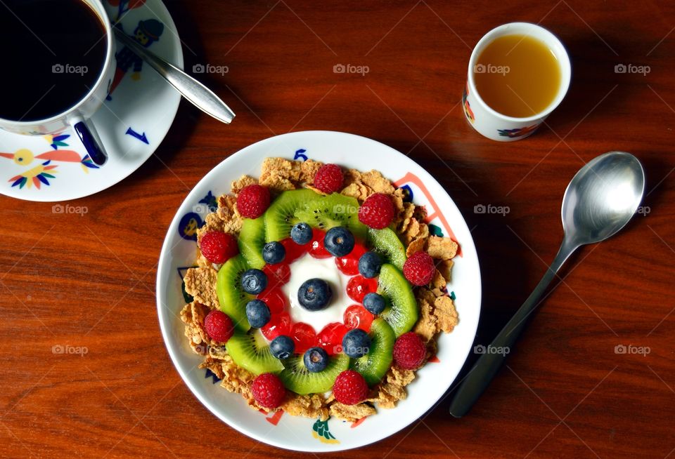 Colourful breakfast