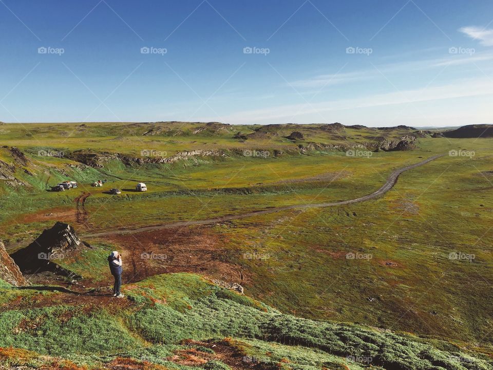 tundra landscape in Russia 