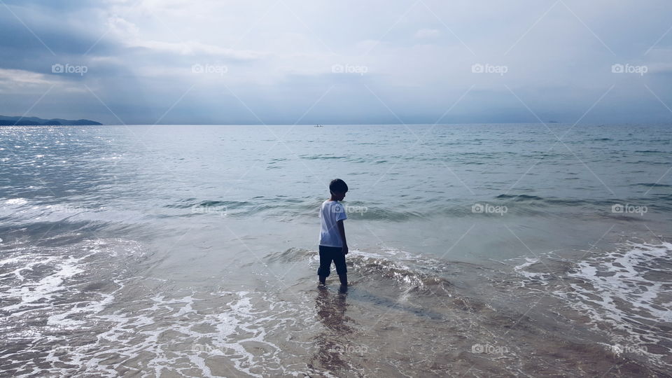 boy at the beach