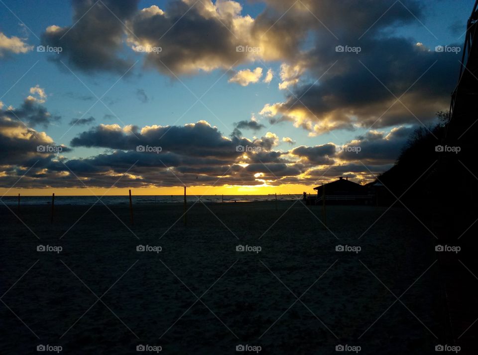 Sunset, Dawn, Beach, Landscape, Sky