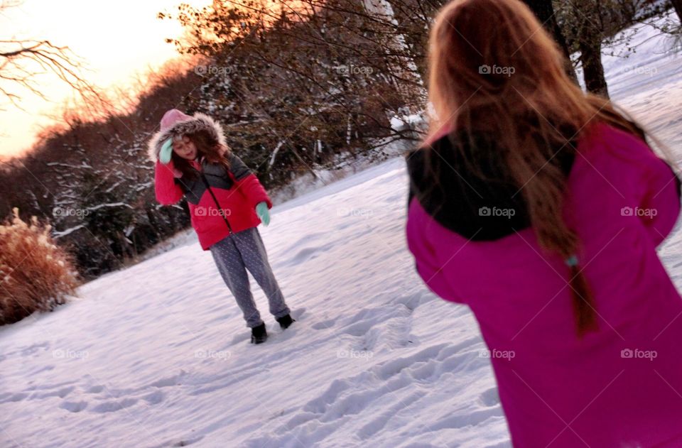 Girls in the Snow