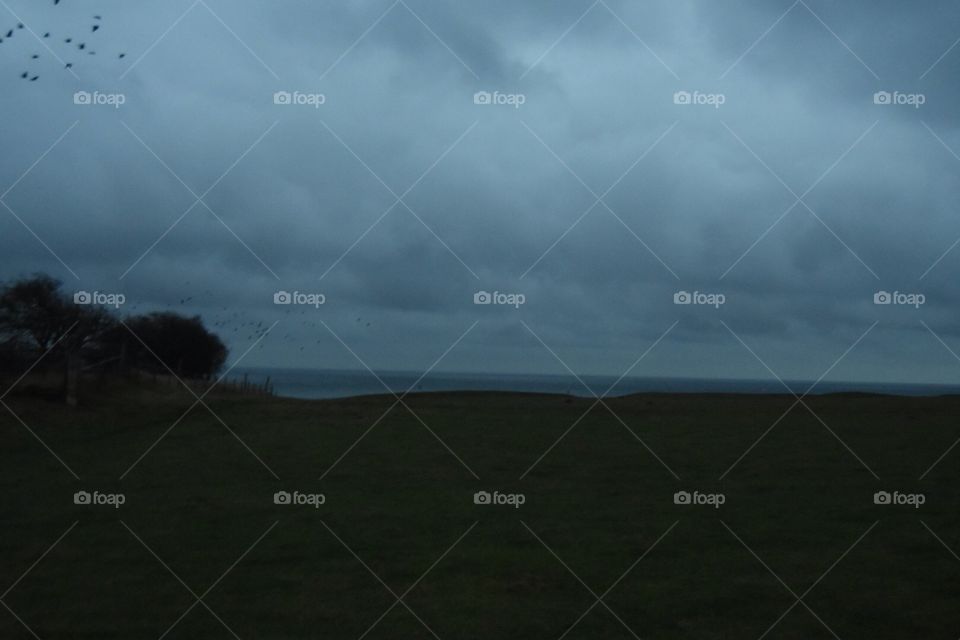 Landscape, Fog, Sky, Sunset, No Person