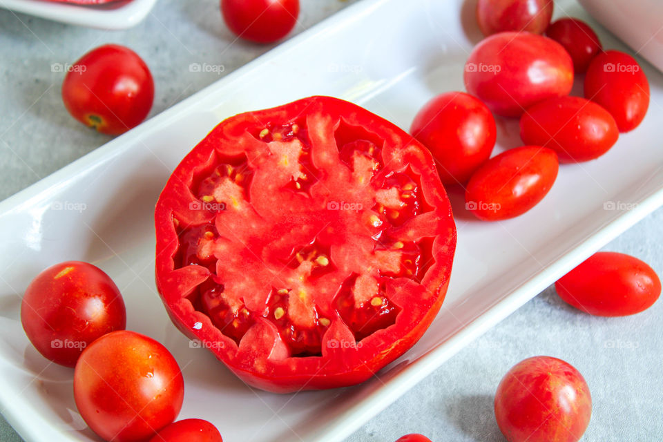 Tomatoes on a plate