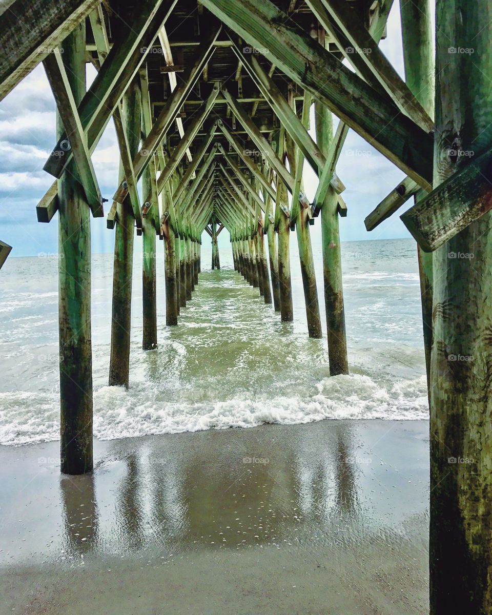 Myrtle beach cool architecture under the patio