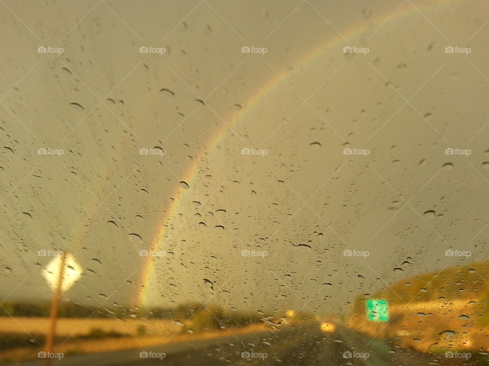 rain. rainbow
