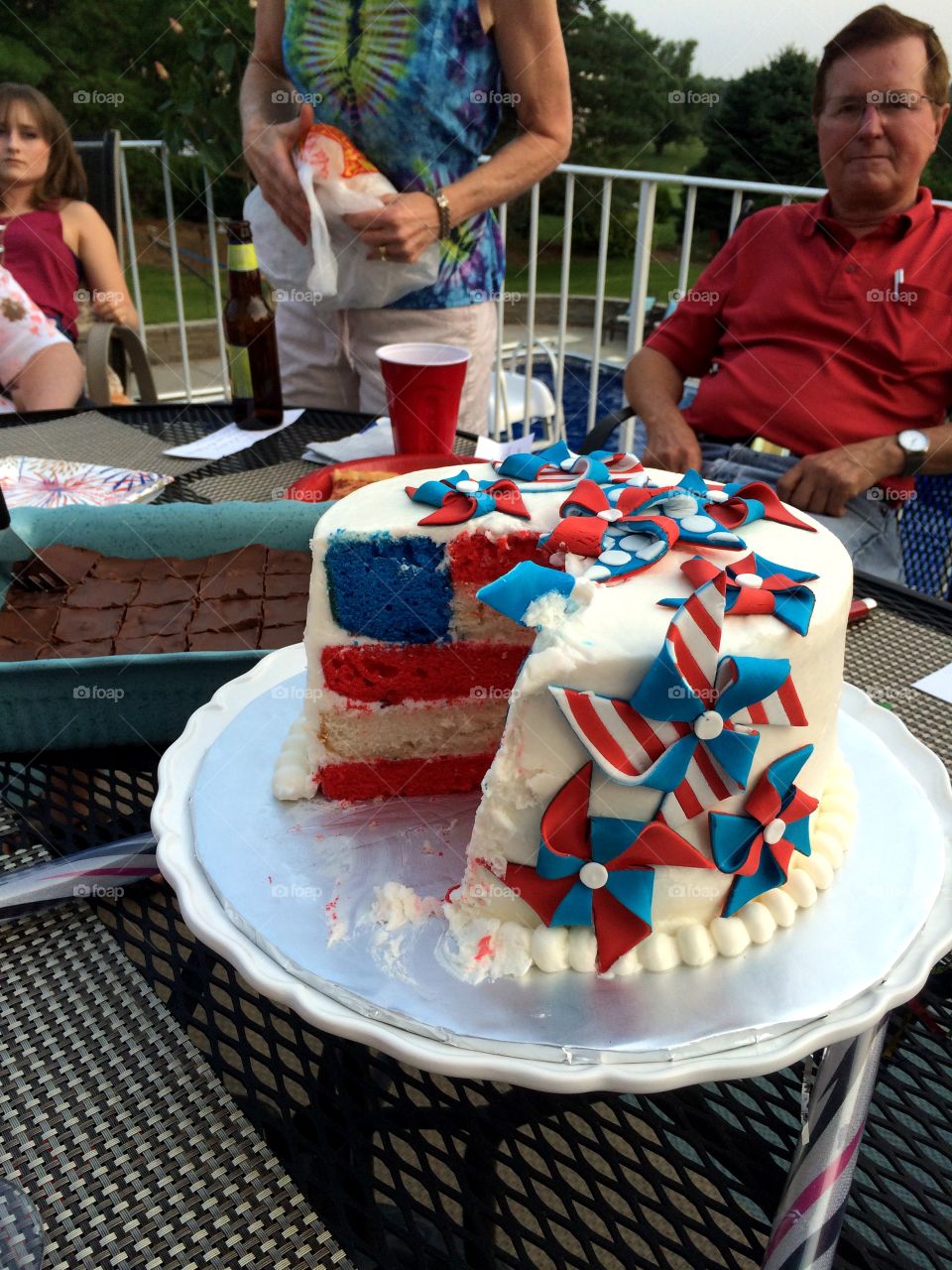 Patriotic Cake. Fourth of July cake