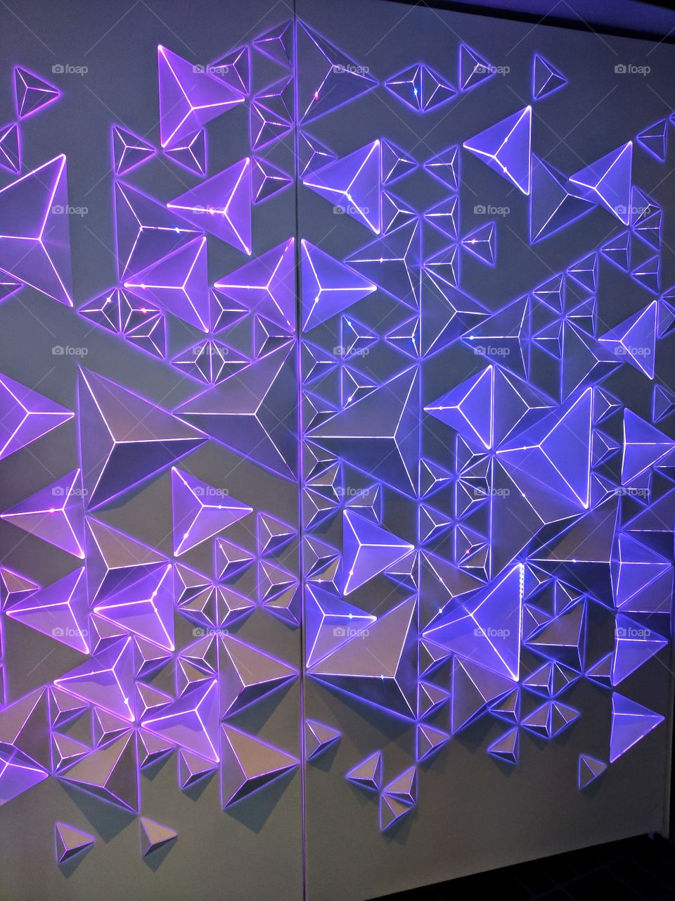Geometric purple wall