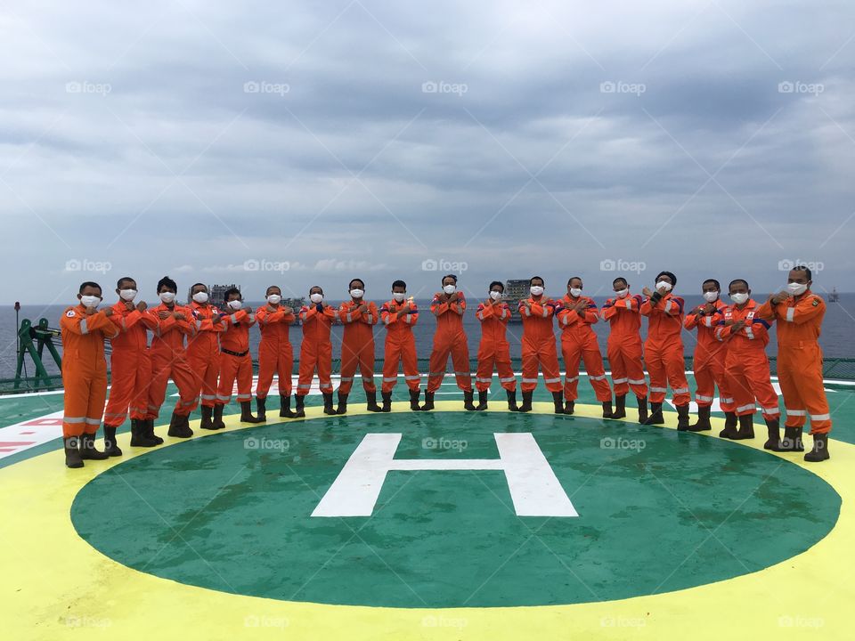 our great team ready to crew change.happy holidays guys