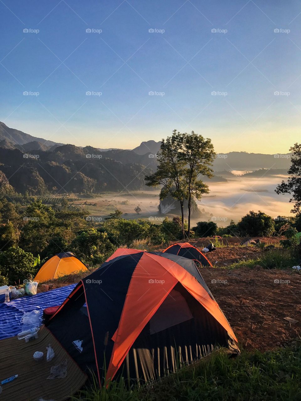 Morning camping 