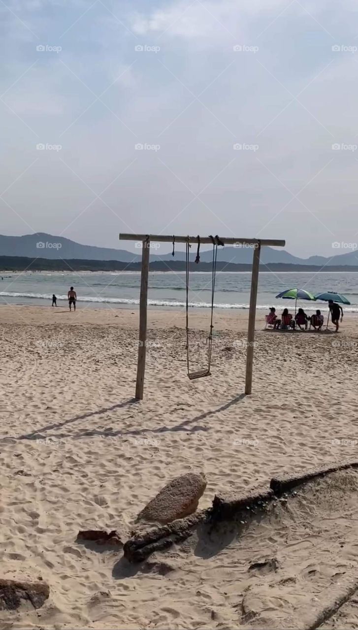beach swing sand place to rest