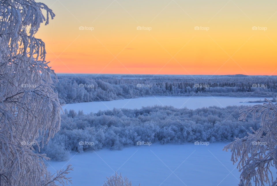 Winter, winter time, winter landscape, winter fairy tale, frost, frosty lace, north, arctic, snow, winter sunset, winter morning, snowy land, northern land, northern latitude, cold, red, frosty morning, snow on branches, ice, icy branches, sun, winte
