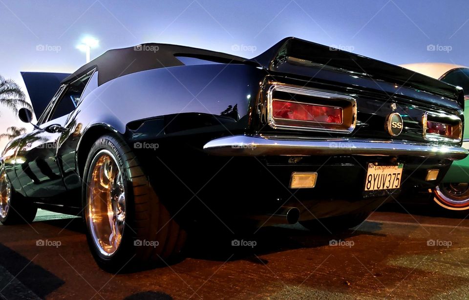 A classic 1967 Camaro has been beautifully modified and restored