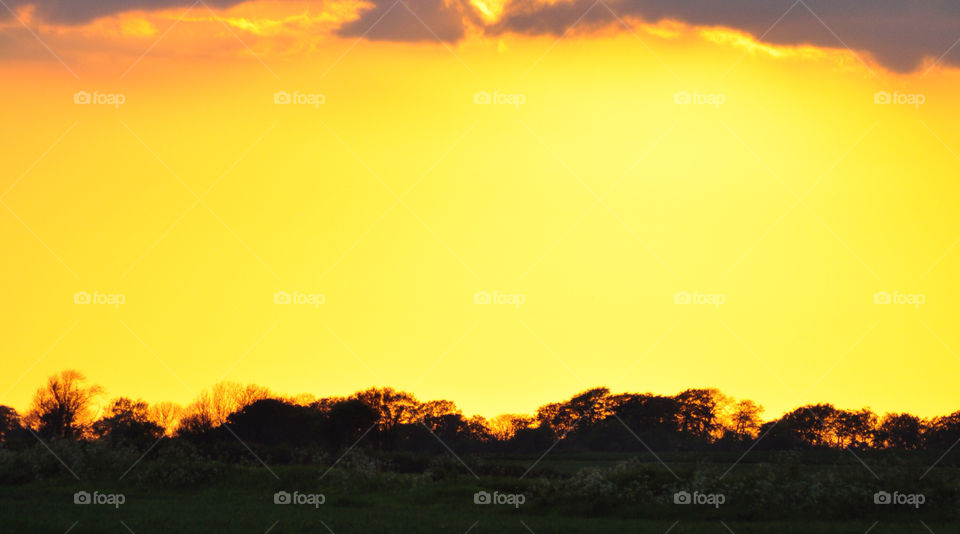 landscape sky sunset gold by kellyliebs