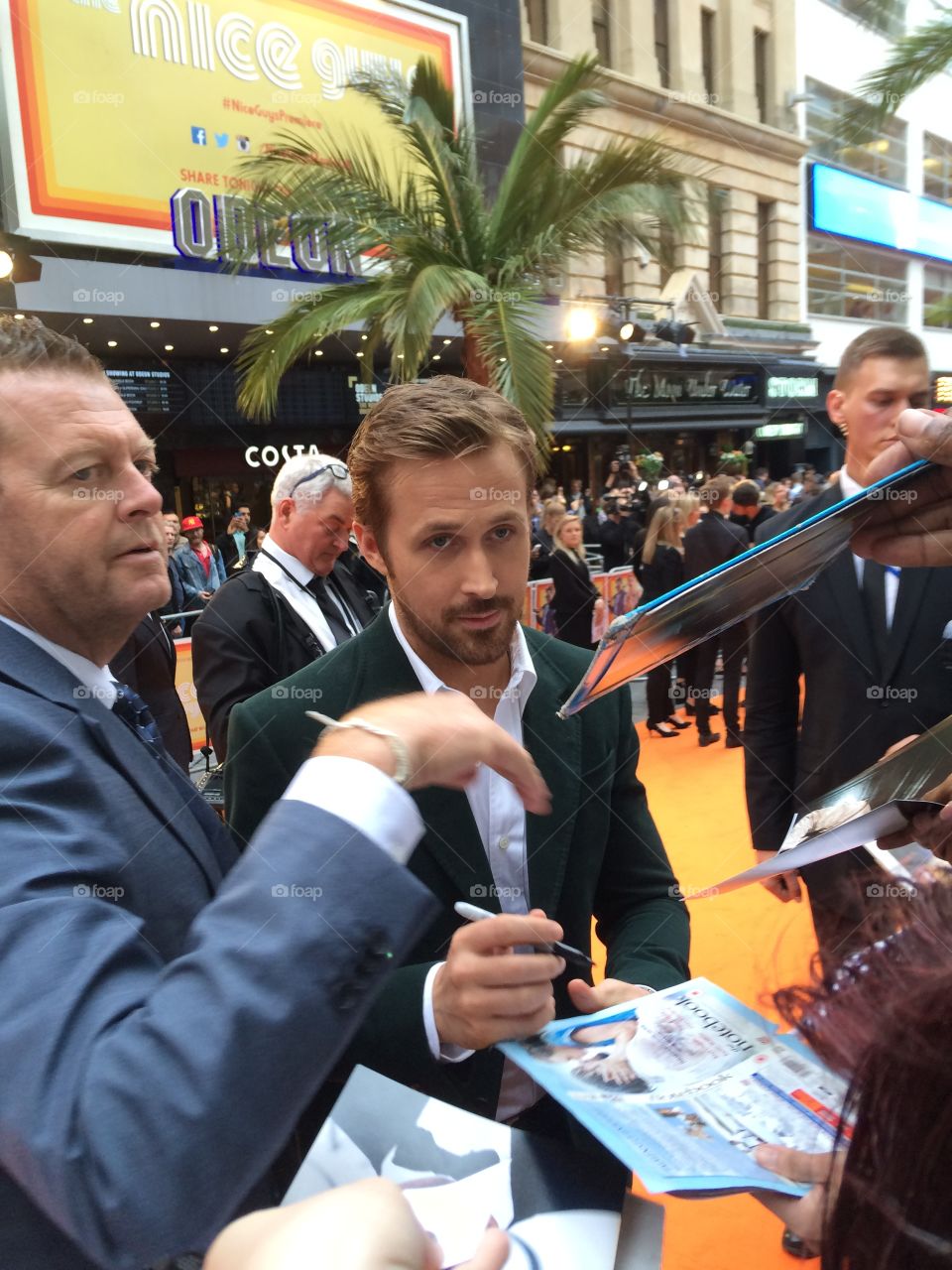 Ryan Gosling at the UK Movie Premiere of Nice Guys, meeting the fans  