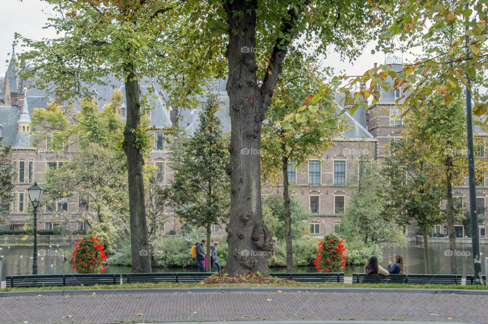 Binnenhof Building At Den Haag The Netherlands 2018
