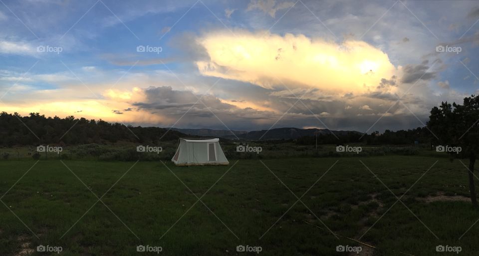 Tent camping in Colorado. 