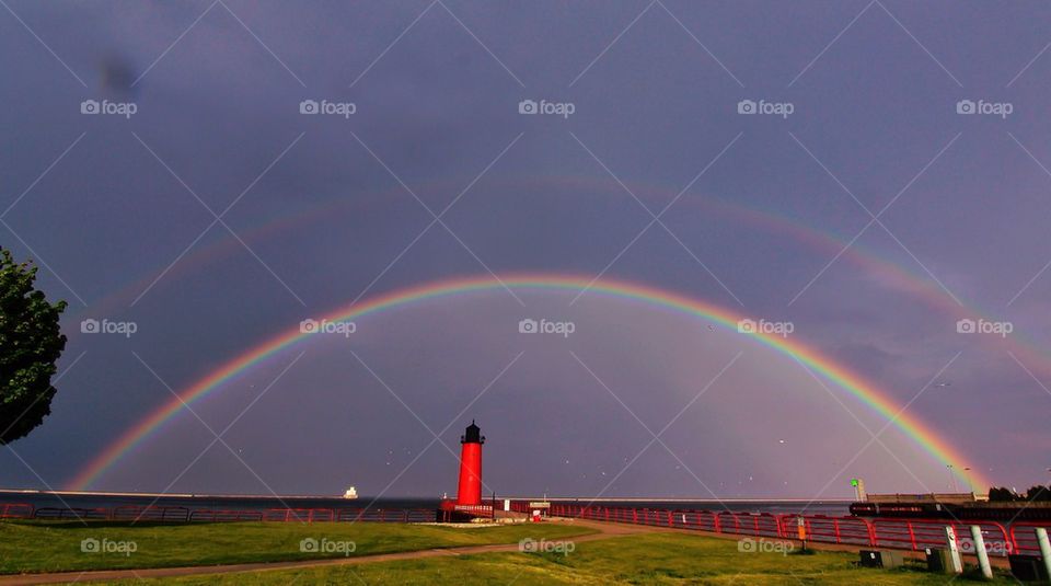 Rainbow Over Milwaukee Harbor