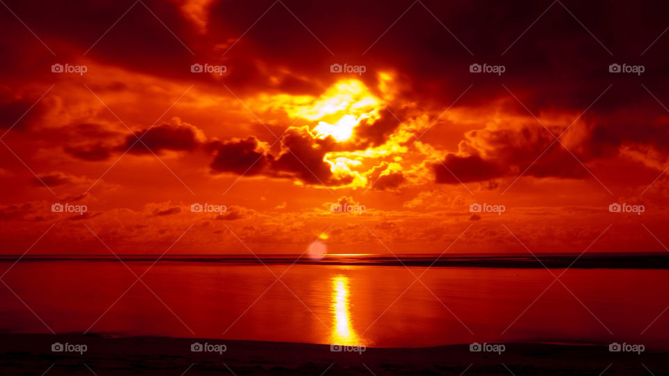 a one red sunrise