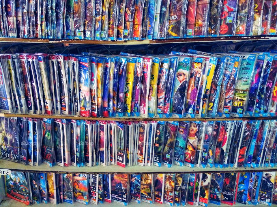 cassette tapes, C.D.s, DVDs