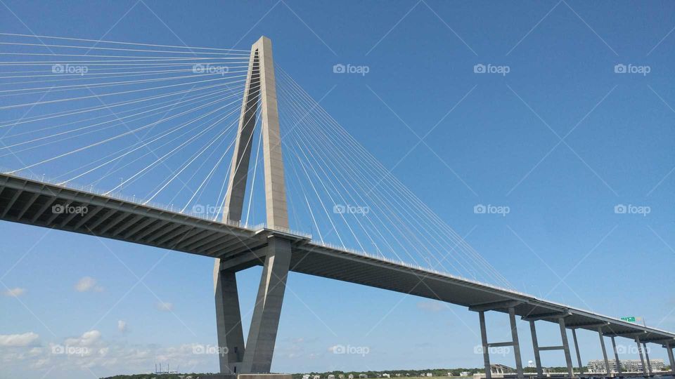 Grand View of the Ravenel Bridge in Charleston, SC