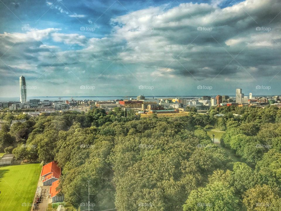 City view over malmoe sweden