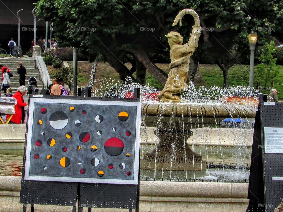 half colored circles, artwork