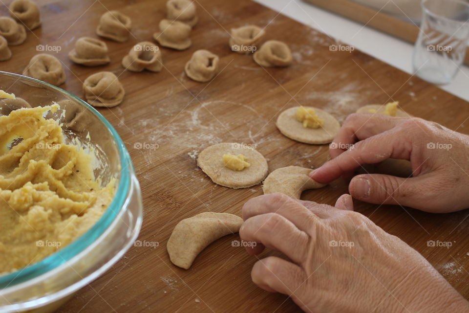 A person preparing food