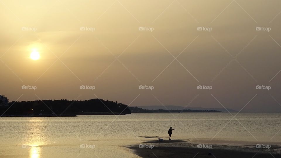 Sunset. Greece Chalkida sunset