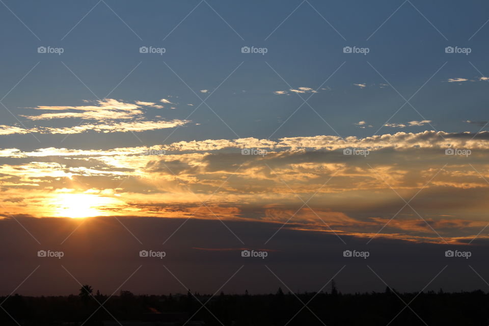 Sunset, No Person, Dawn, Sun, Evening