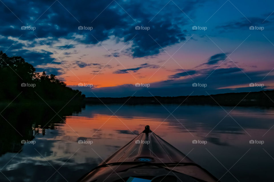 Kayaking after dusk