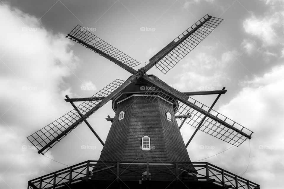 Weather mill B&W architecture 