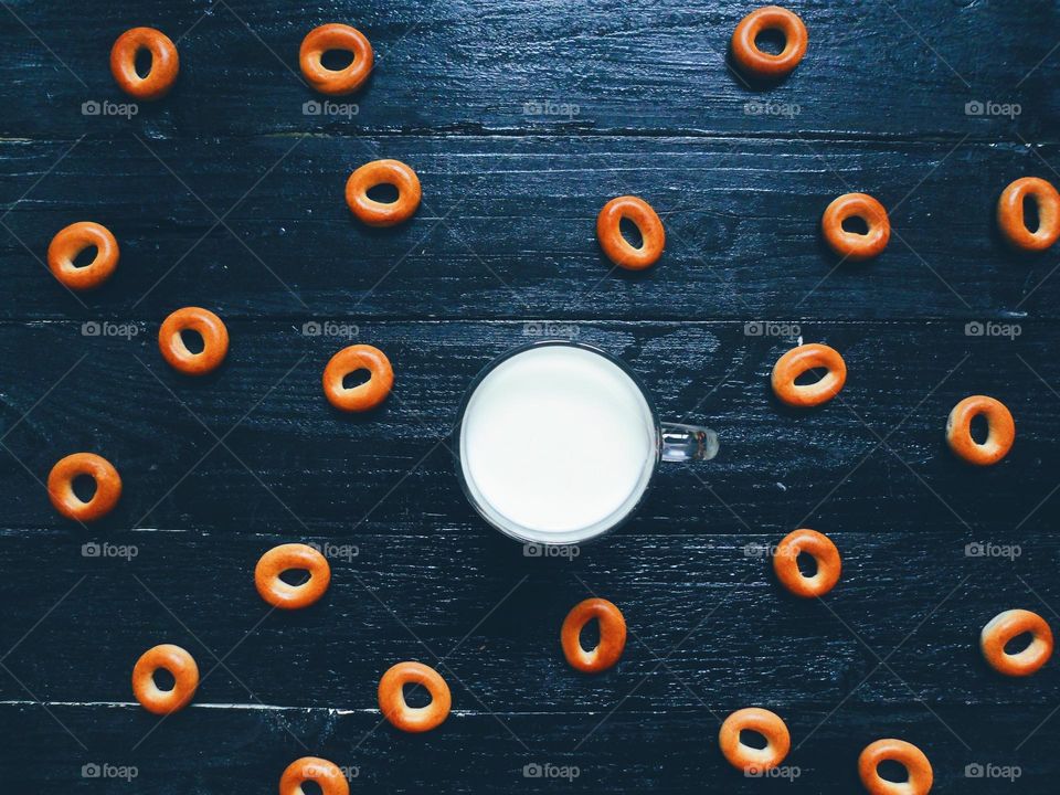 drying and a glass of milk