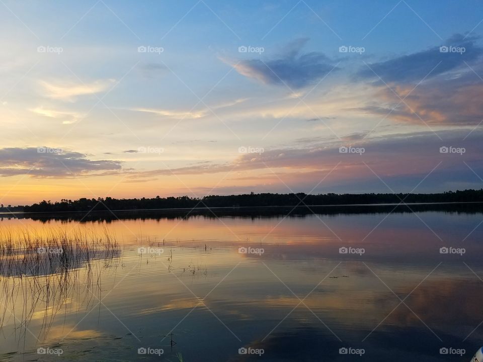 sunset by the Lake