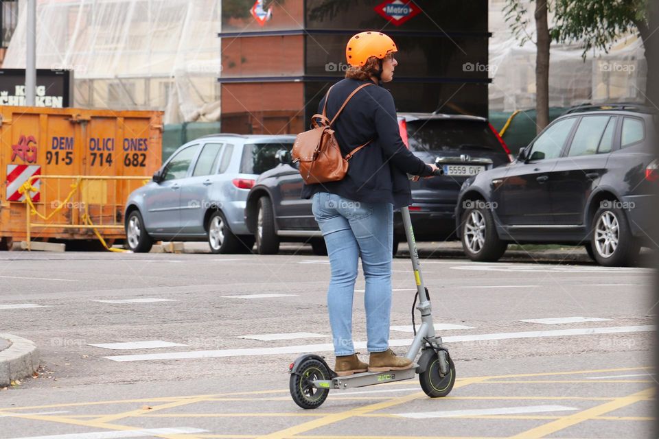Scooter rider on the street