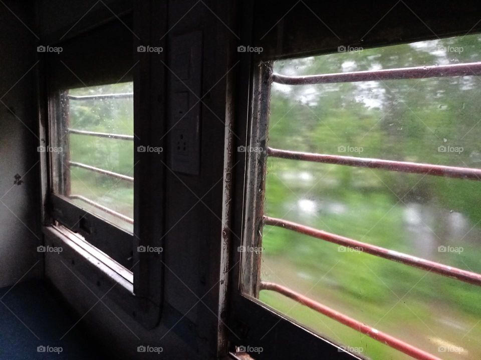 nice view of nature under the train window
