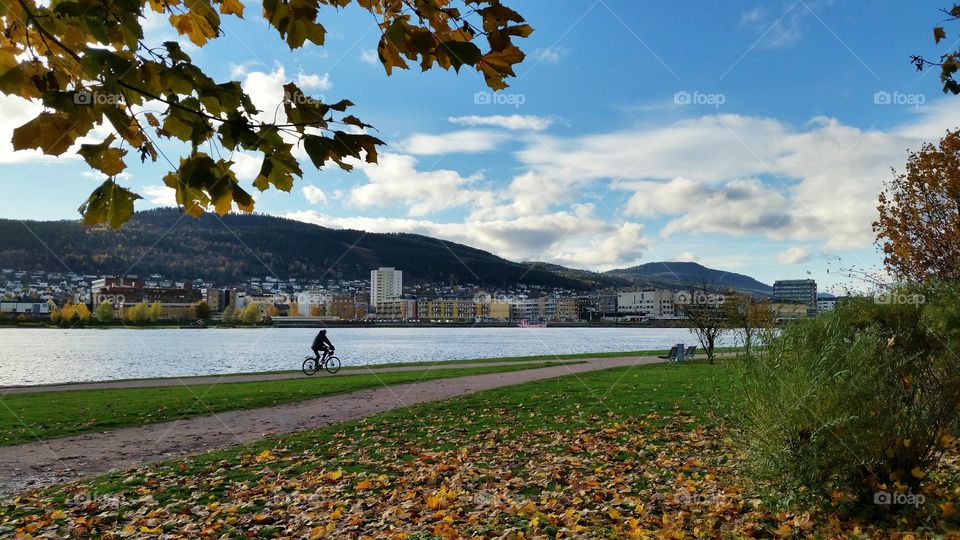 Riding on the River . taken in Drammen Norway 