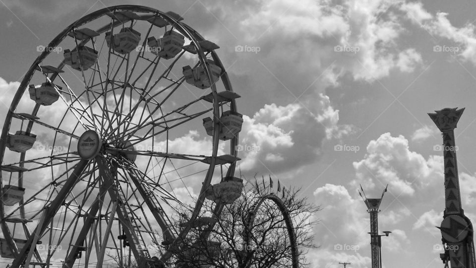 No Person, Ferris Wheel, Carousel, Sky, Entertainment