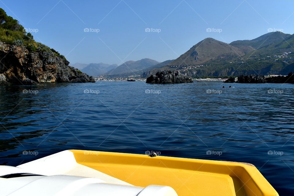 view from pedal boat