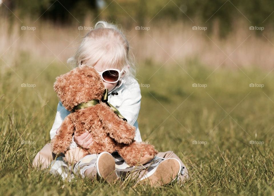 Little Girl with bear