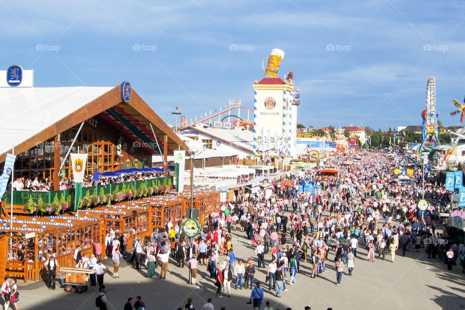 Crowds at Oktoberfest 