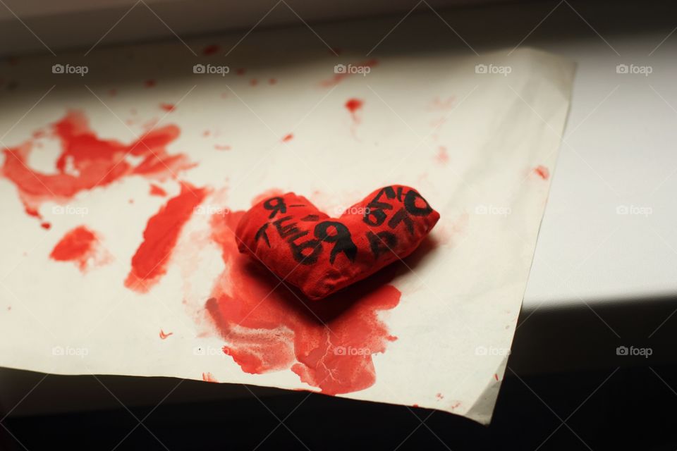 children's crafts red heart