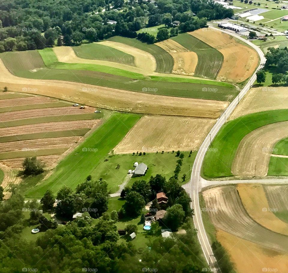 Farmer’s field viewed from above