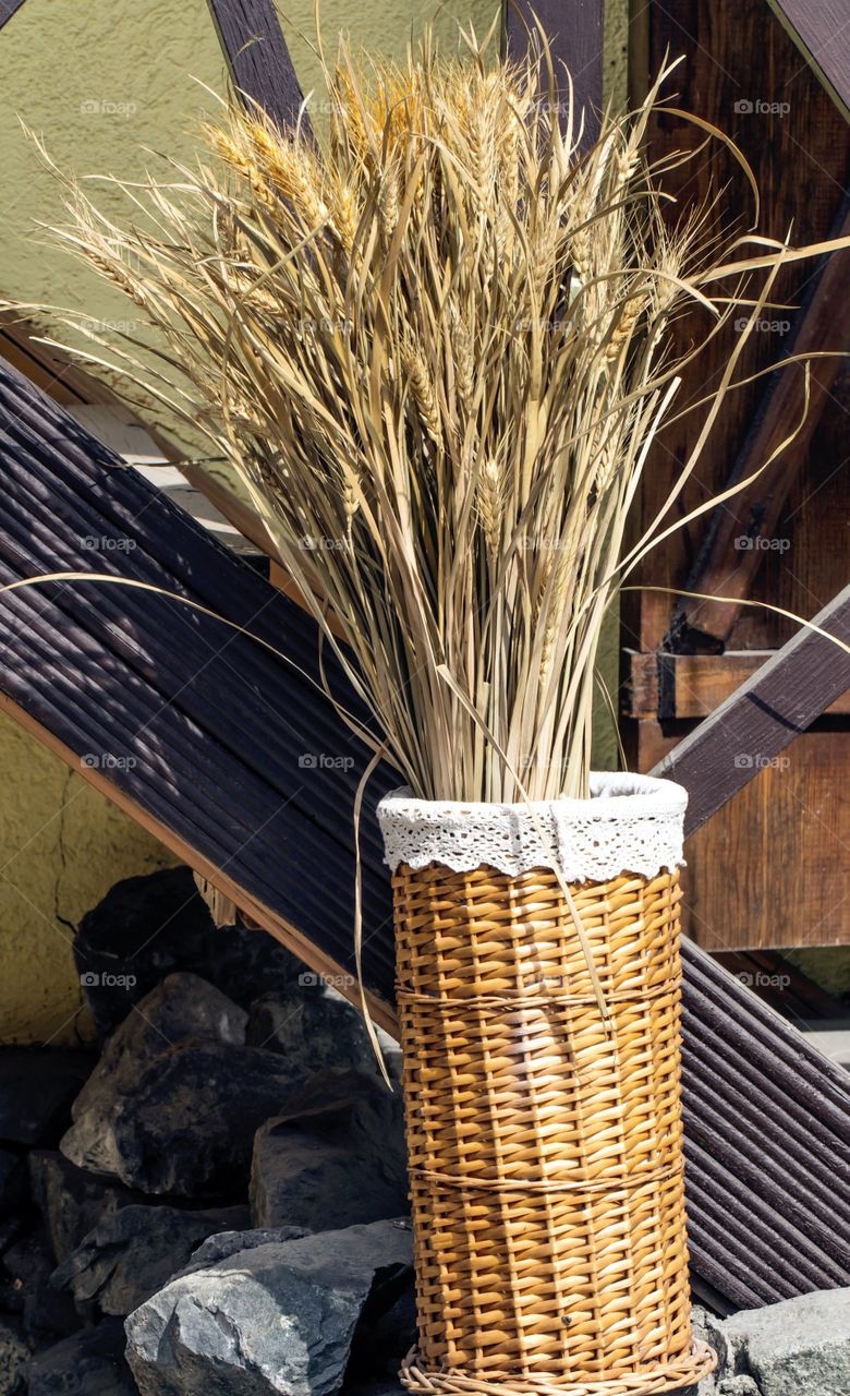 Wheat in the basket