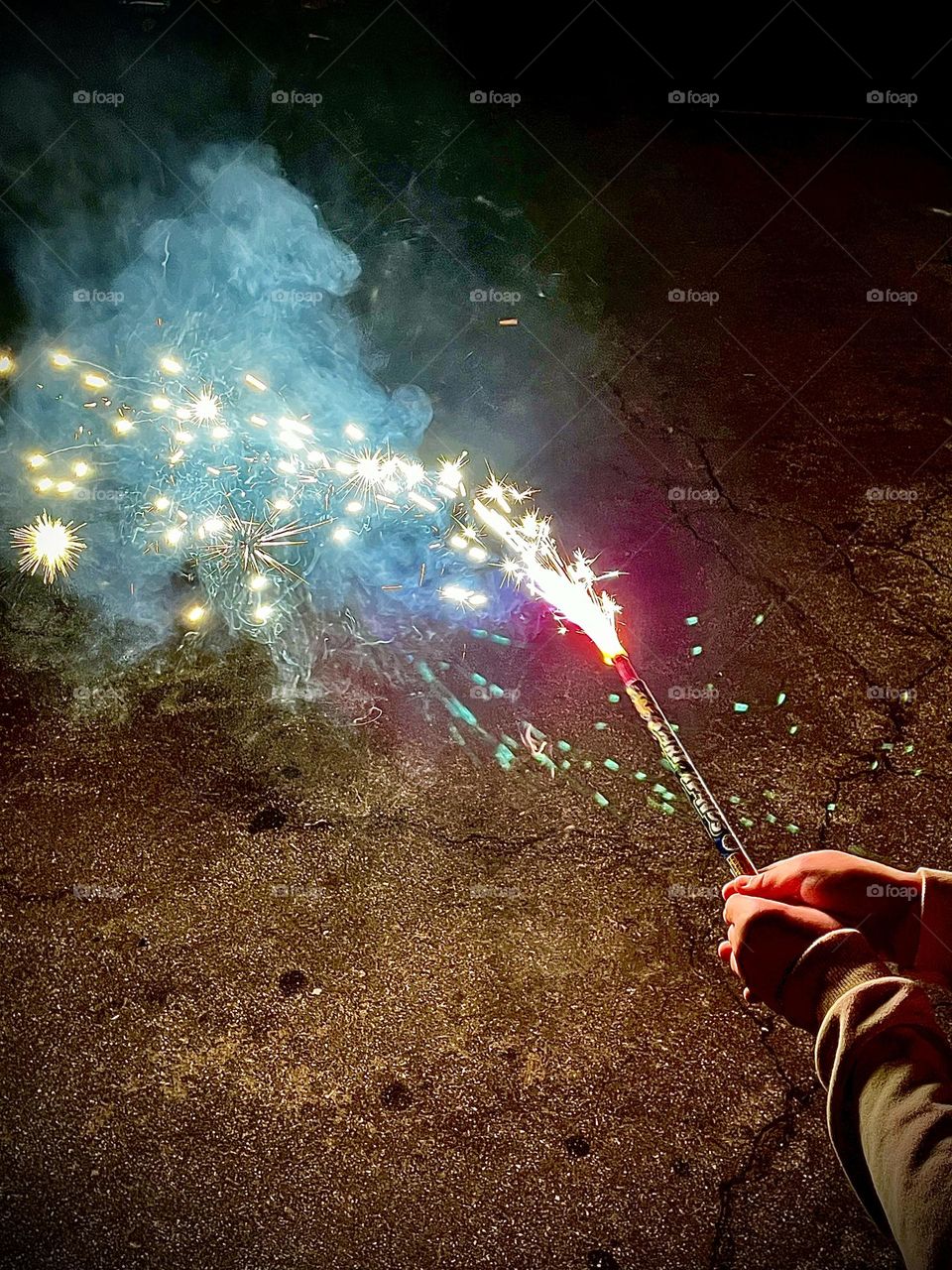 Independence Day Sparkler in Child’s Hands