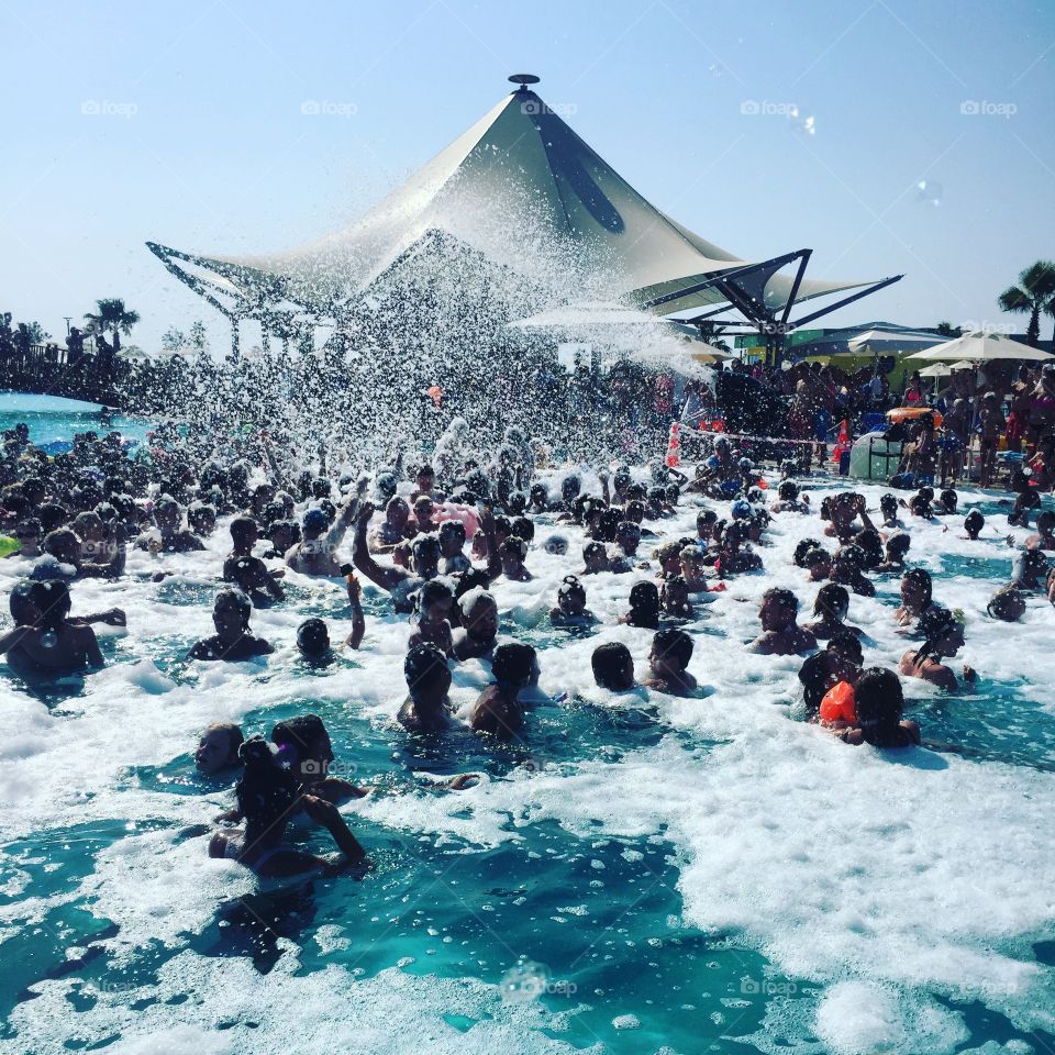 Foam Party in the Pool