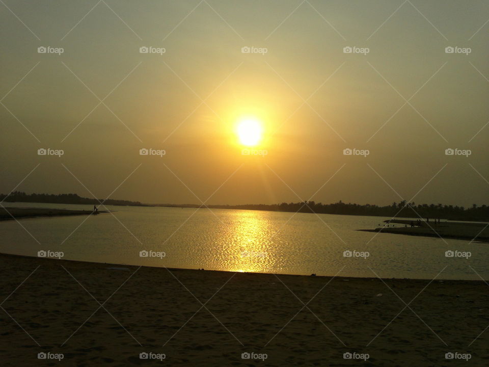 Sunset - Pondicherry. A sunset image captured by Nokia c6-01 camera in Pondicherry.