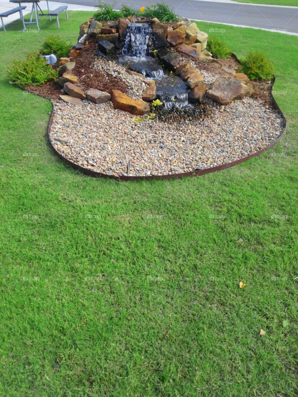 Water fountain in an rv park