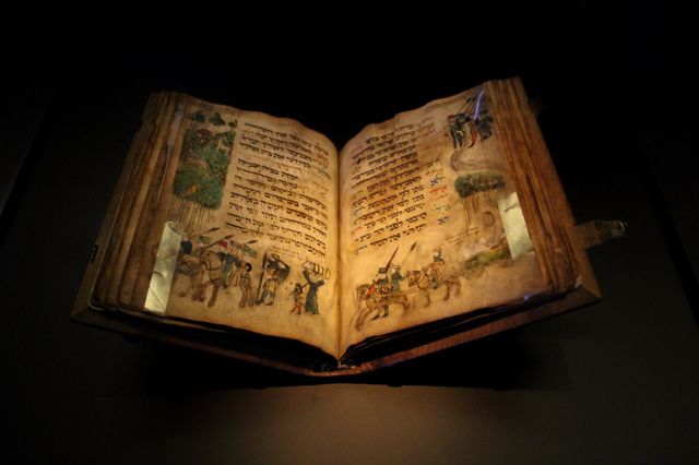 Old book in museum.