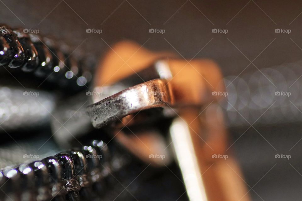 Closeup of a zip
Zip one of the most important invention.