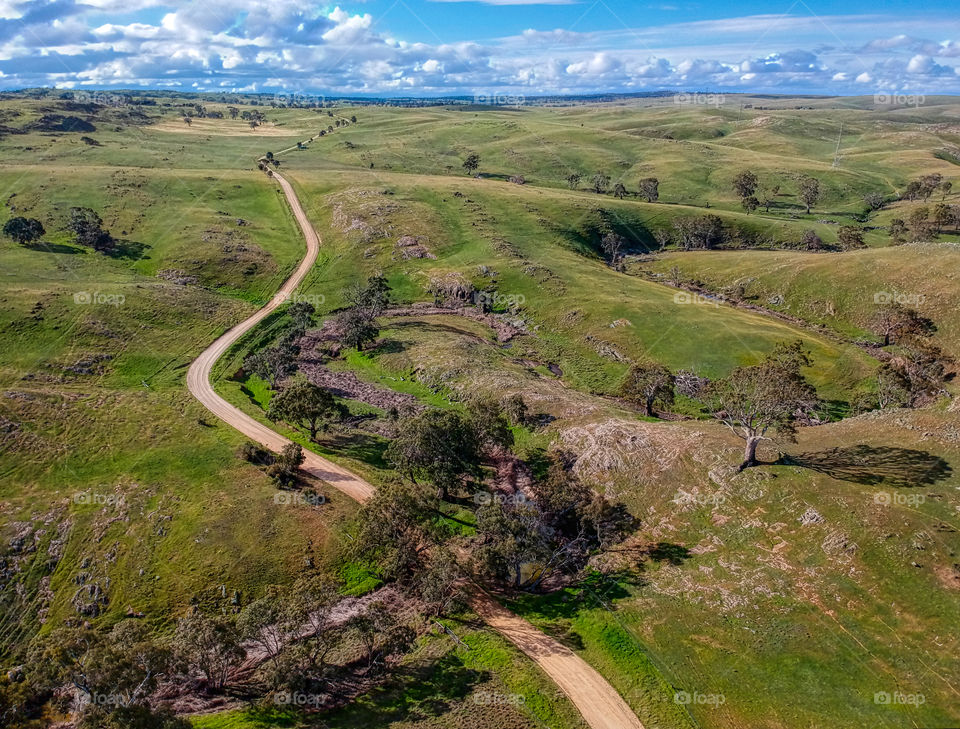 Aerial country roads